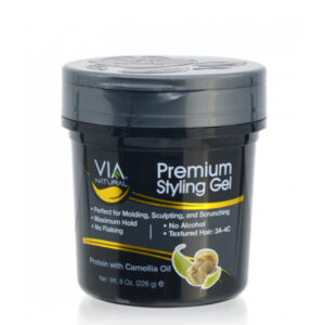 VIA NATURAL Premium Styling Gel - Protein and Camellia Oil 8oz