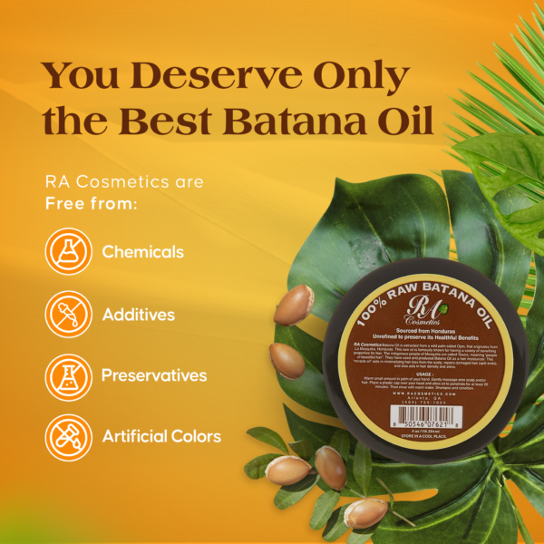 RA Cosmetics 100% RAW BATANA OIL 2oz / 59ml - Image 4