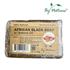 BY NATURES AFRICAN BLACK SOAP WITH BATANA OIL 3.5 OZ