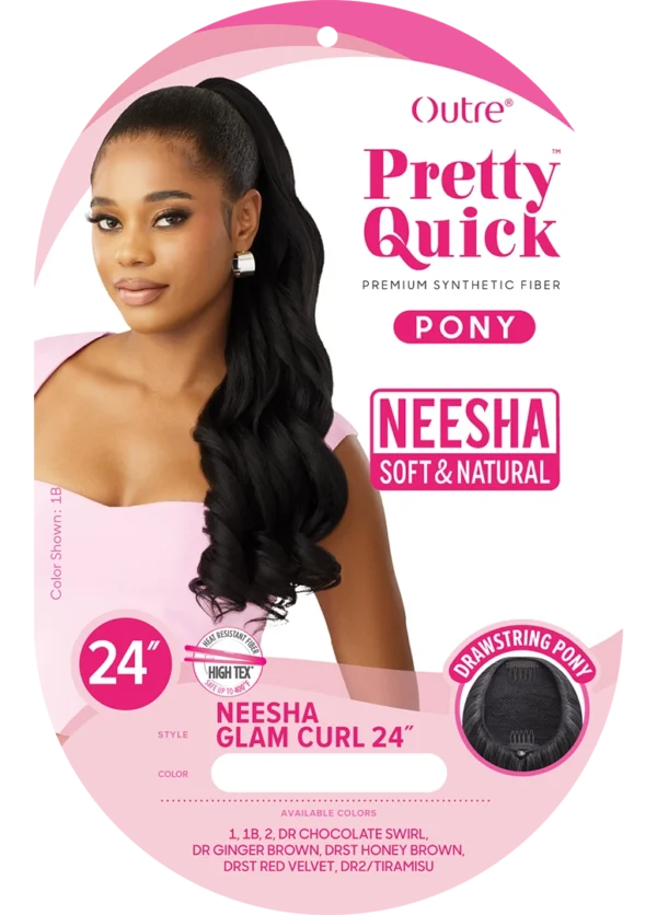 OUTRE DRAWSTRING PONYTAILS PRETTY QUICK - HT - Neesha Glam Curl 24" - Image 6