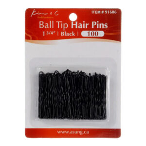 KIM & C Ball Tip Hair Pins 1 3/4" 100pcs - Black