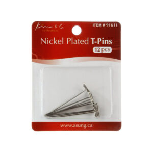 KIM & C Nickel Plated T-pins 12pcs (2inch)