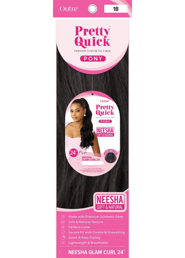 OUTRE DRAWSTRING PONYTAILS PRETTY QUICK - HT - Neesha Glam Curl 24" - Image 7