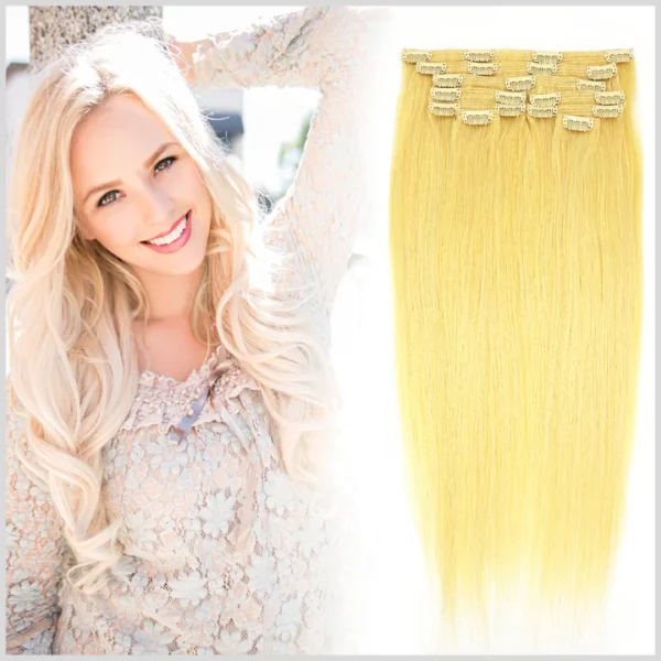 Hair Couture 9pcs PureClip Cream 18" - Image 9