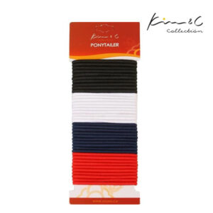 KIM & C Ponytail Holders 40pcs - 4 Color Assorted