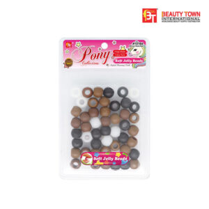 BEAUTY TOWN MEGA SOFT JELLY ROUND BEADS VALUE PACK - BRWONASSORTED