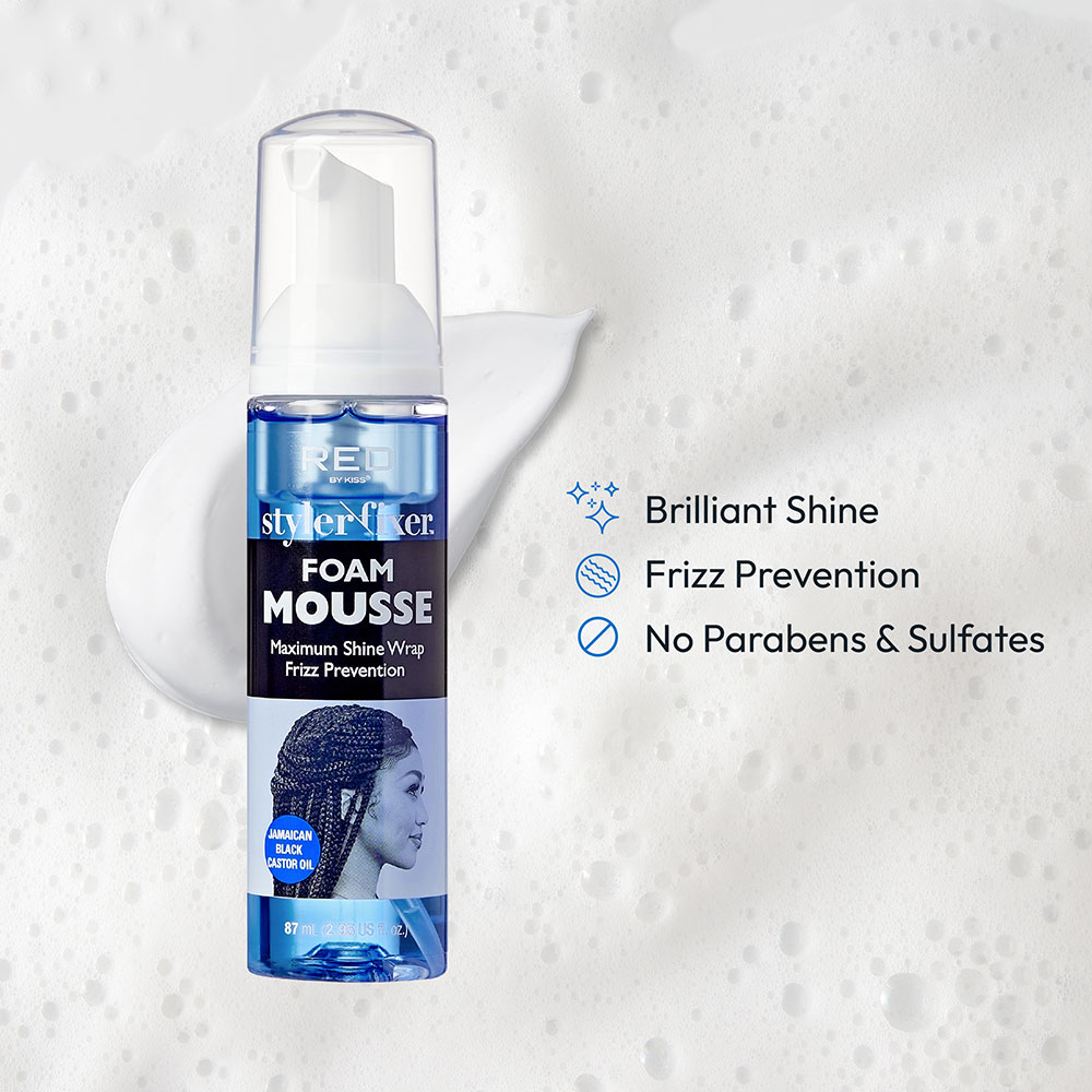 RED BY KISS Styler Fixer Foam Mousse Jamaican Black Castor Oil 2.95 oz - Image 4