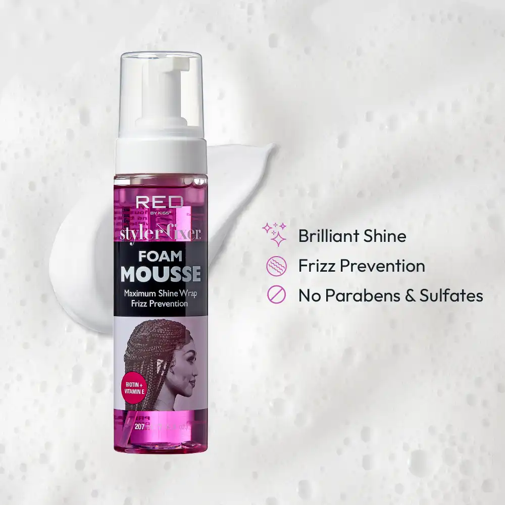 RED BY KISS Styler Fixer Foam Mousse Biotin & Vitamin E - Image 4
