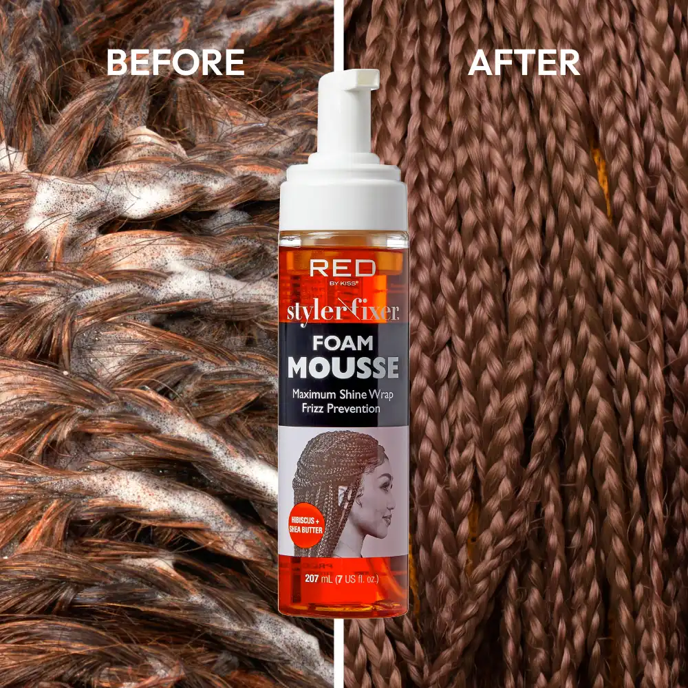 RED BY KISS Styler Fixer Foam Mousse Hibiscus & Shea Butter - Image 7