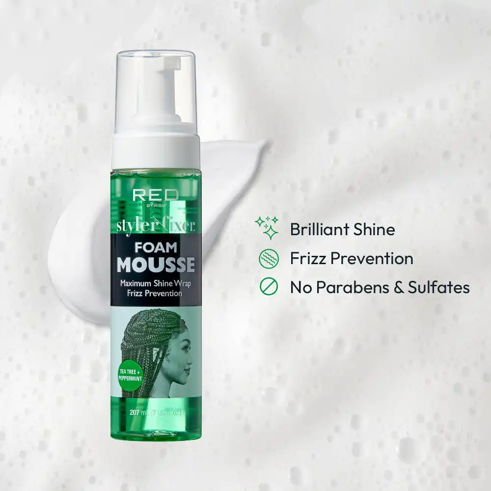 RED BY KISS Styler Fixer Foam Mousse Tea Tree Oil & Peppermint - Image 5