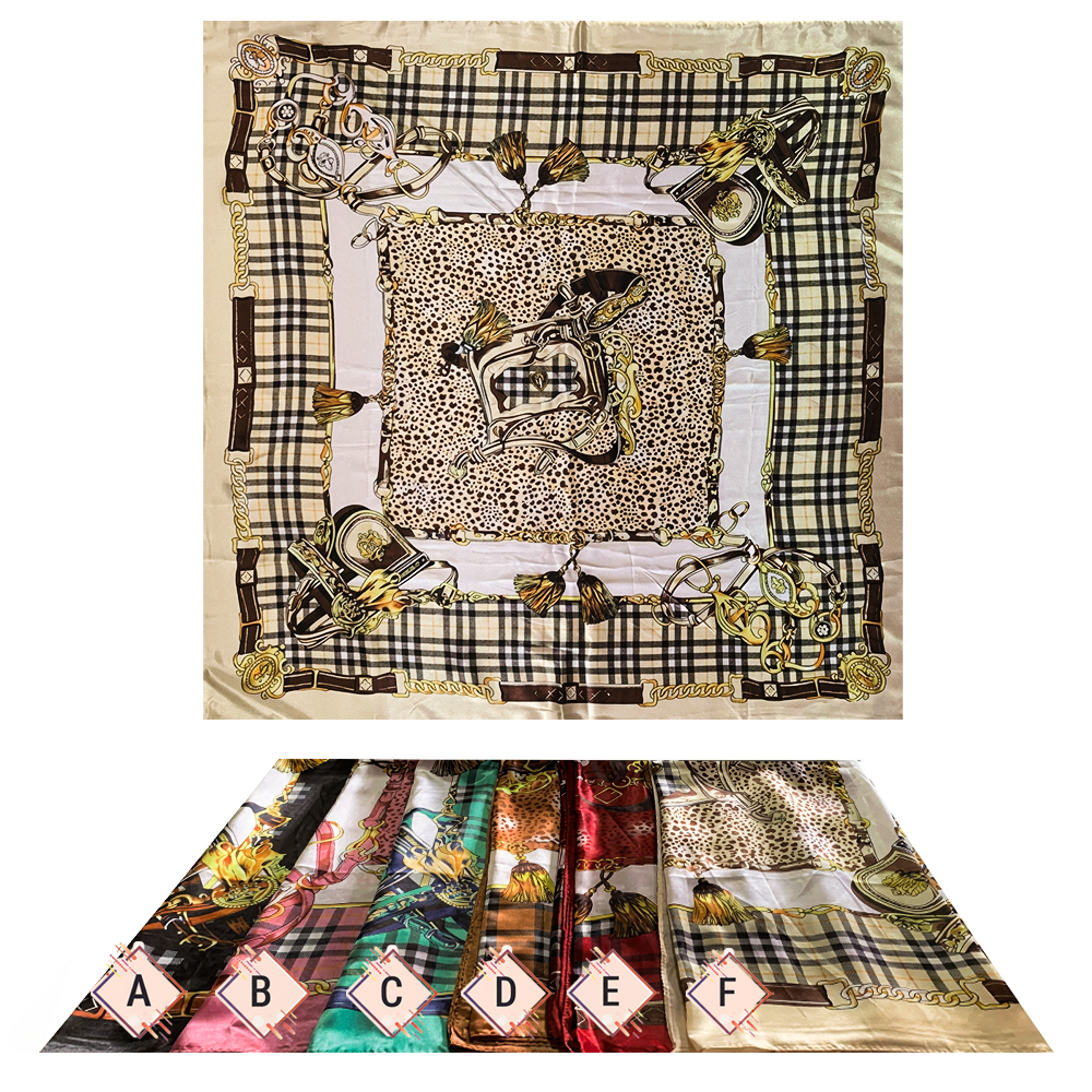 BEAUTY TOWN SILKY SATIN SCARF 35" - #06193