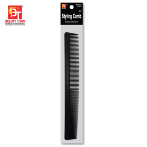 BEAUTY TOWN STYLING COMB 8.75" - BLACK #09337