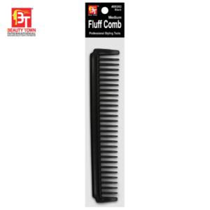 BEAUTY TOWN MEDIUM FLUFF COMB - BLACK #09393
