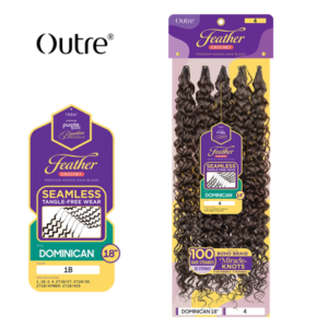 OUTRE PURPLE PACK BRAZILIAN - FEATHER CROCHET DOMINICAN 18"
