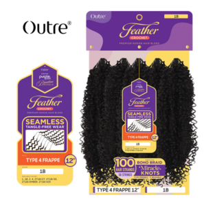 OUTRE PURPLE PACK BRAZILIAN - FEATHER CROCHET TYPE 4 FRAPPE 12"