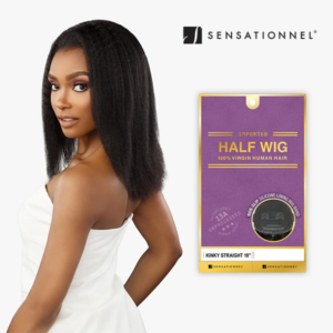SENSATIONNEL HALF WIG 13A KINKY STRAIGHT 18″